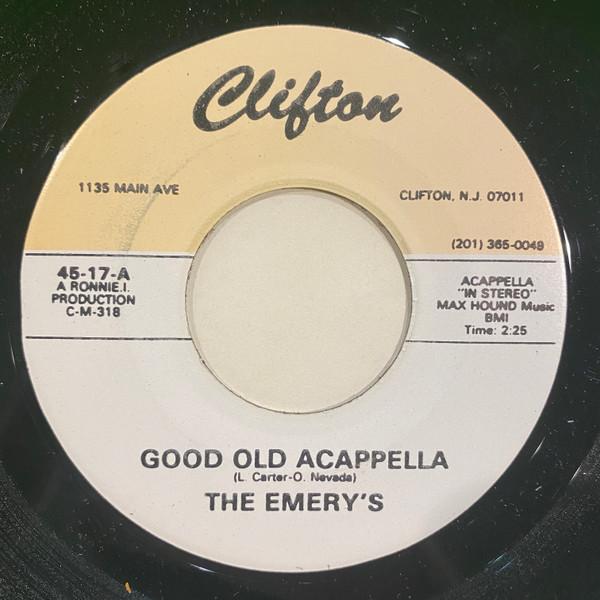

7inch Record EMERY S - Good Old Acappella 4517 Clifton Records US Pop Used