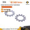 304 Stainless Steel Serrated Washer - Inner & Outer Tooth Chrysanthemum Washer (M2.5-M10)