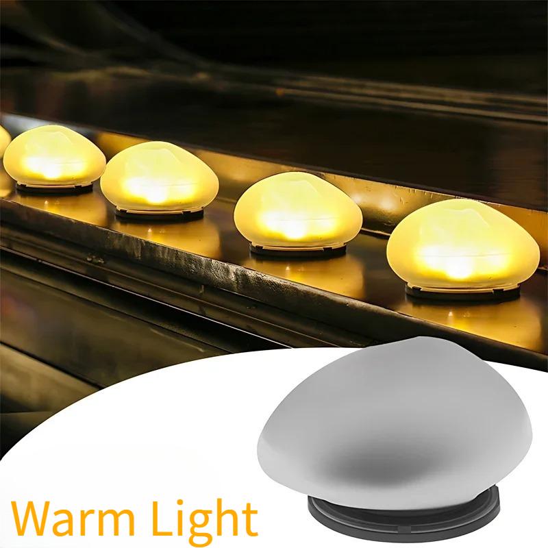 

Solar Stone Shape Garden Light, Waterproof Outdoor Landscape Lamp, Warm White Dusk to Dawn Glow Effect for Pathway Yard Lawn 1pc