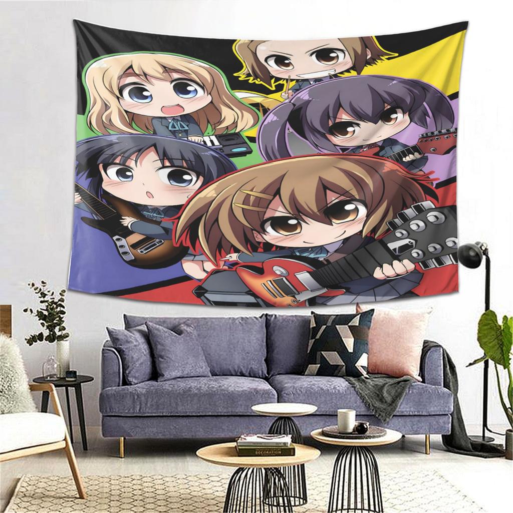 Cute Original K-On Anime Tapestry Girlish Room Decor Hanging Cloth Bedroom Wall Atmosphere Decoration Accessories Backdrop
