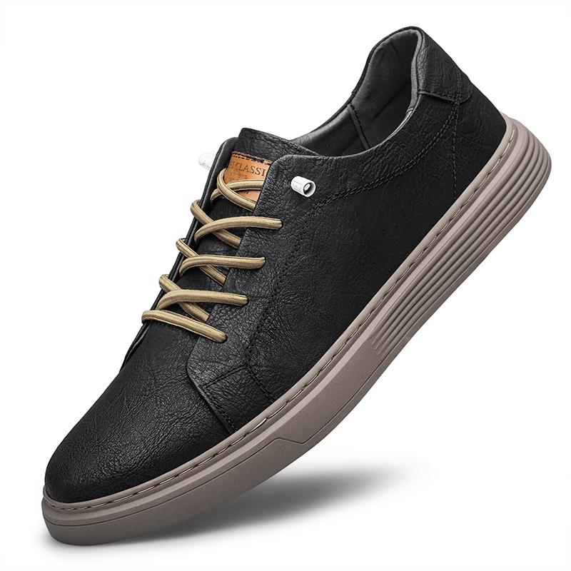 

Итальянская мужская обувь из натуральной кожи, удобная повседневная обувь, классические деловые туфли на шнуровке, новые офисные кроссовки для ходьбы для мужчин 45 чёрный