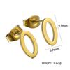 Geometric Stud Earrings Women Stainless Steel Round Square Oval Hexagon Star Triangle Rectangle Trend Jewelry Gifts