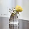 Modern Glass Flower Vase Compatible for Fresh or Artificial Flowers Cylindrical Round Vase with Smooth Sides Minimalist Wedding Centerpiece
