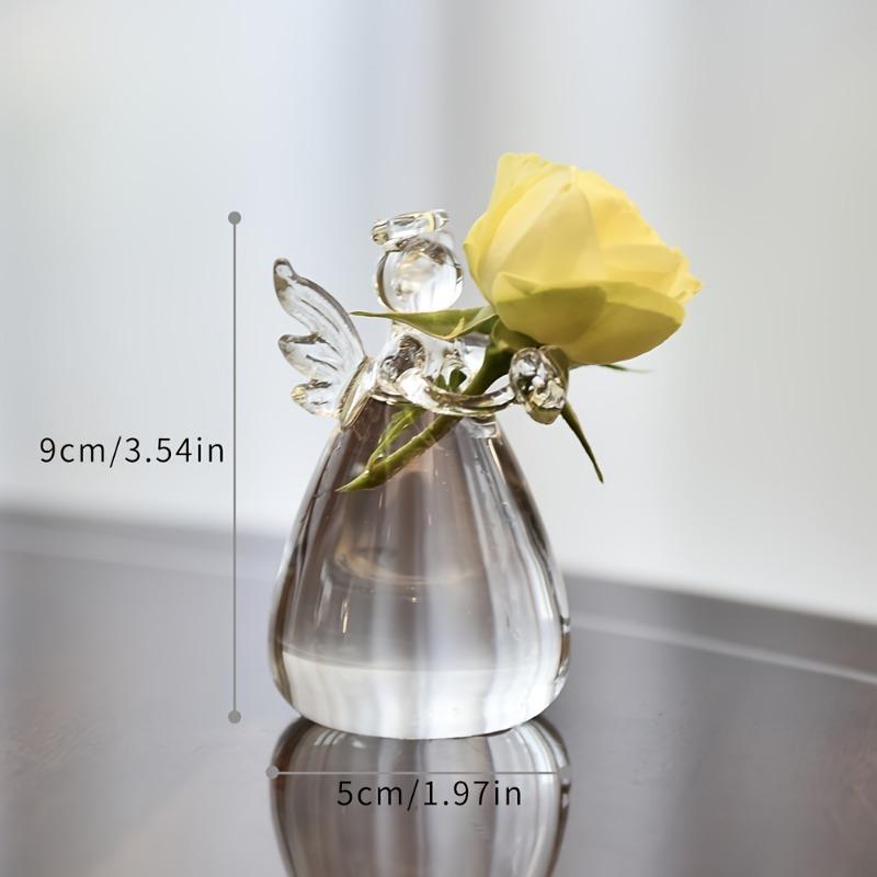 Modern Glass Flower Vase Compatible for Fresh or Artificial Flowers Cylindrical Round Vase with Smooth Sides Minimalist Wedding Centerpiece