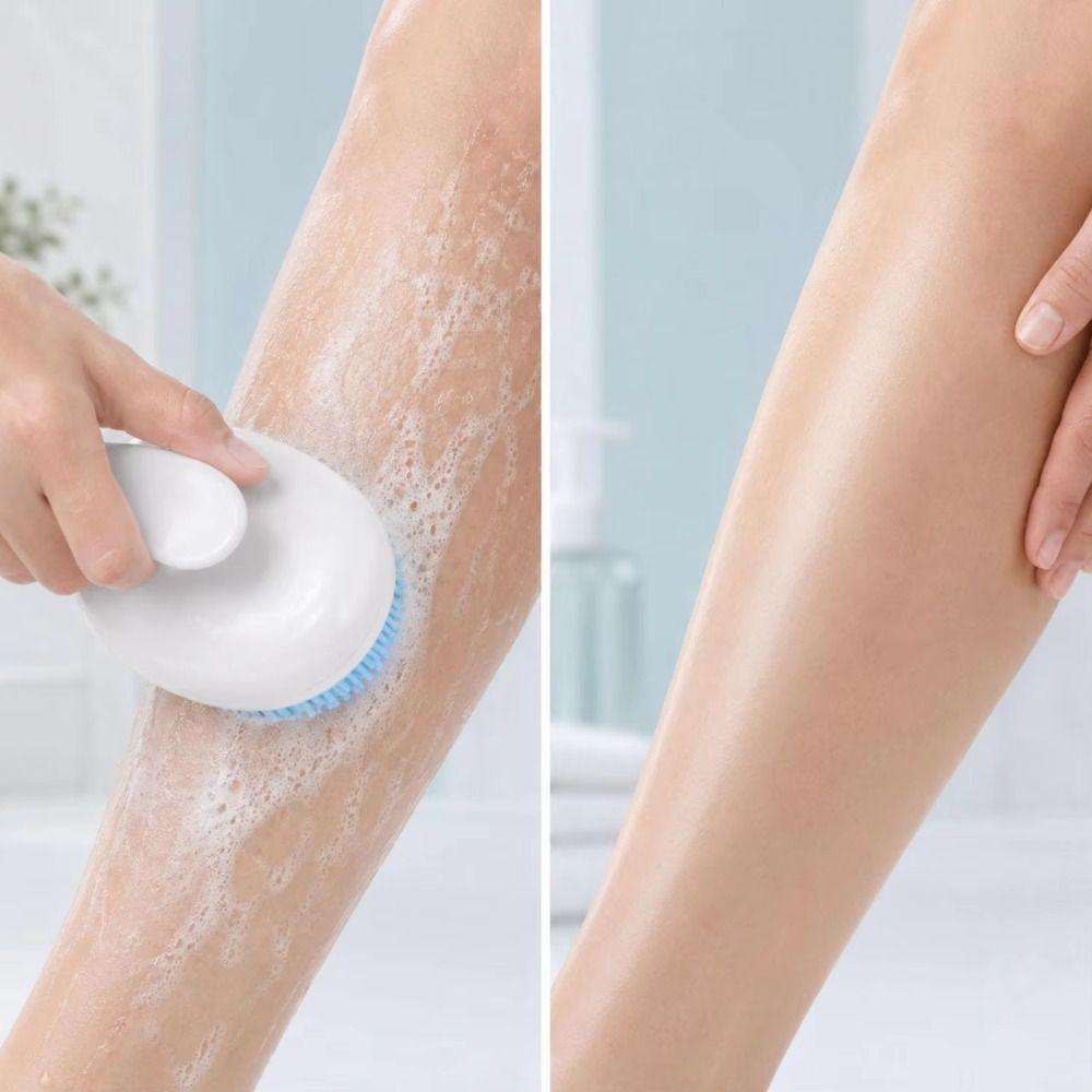 Soft Bristle Body Cleansing Tool Long Handle Bubble Massager Brush Shower Time