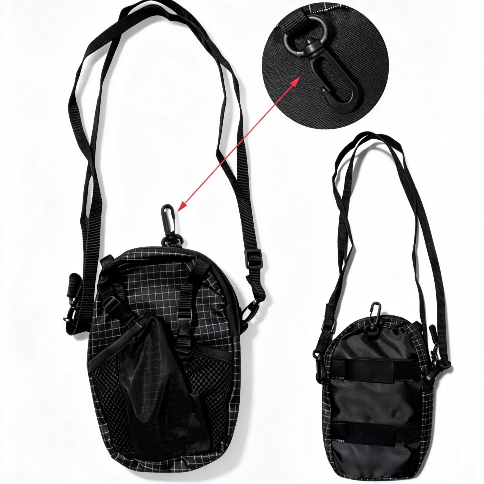 

Water Bottle Holder Phone Pocket Outdoor Waterproof Adjustable Strap Nylon Backpack Shoulder Pouch for Cycling Hiking Camping