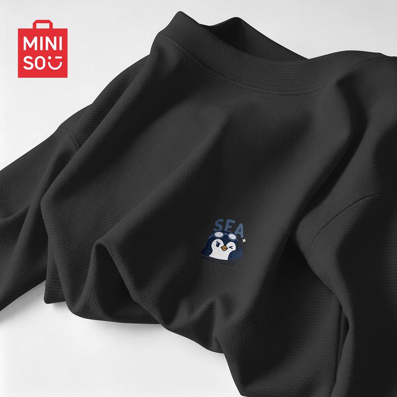MINISO Men s Quick-Dry Cooling Sun Protection Loose Fit Sport T-Shirt 5XL