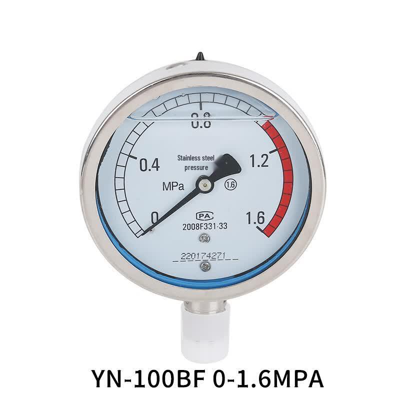 Yixiu 304 Stainless Steel Vibration-Resistant Pressure Gauge