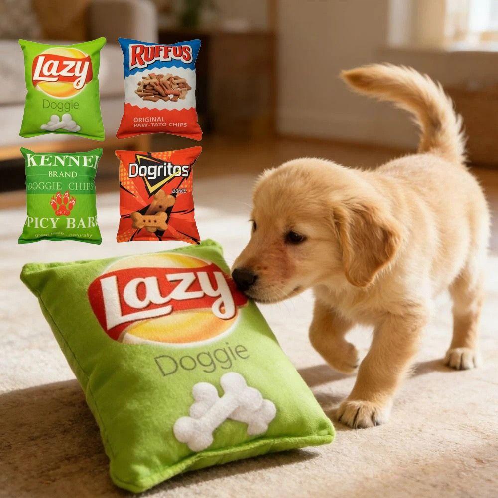 Clean Teeth Dogs Gnawing on Creative Funny Chew Training Puppy Supplies Bite Resistant Potato Chip