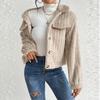 Women's Casual Fashion Plush Comfortable Jacket Lapel Warm Short Coat
