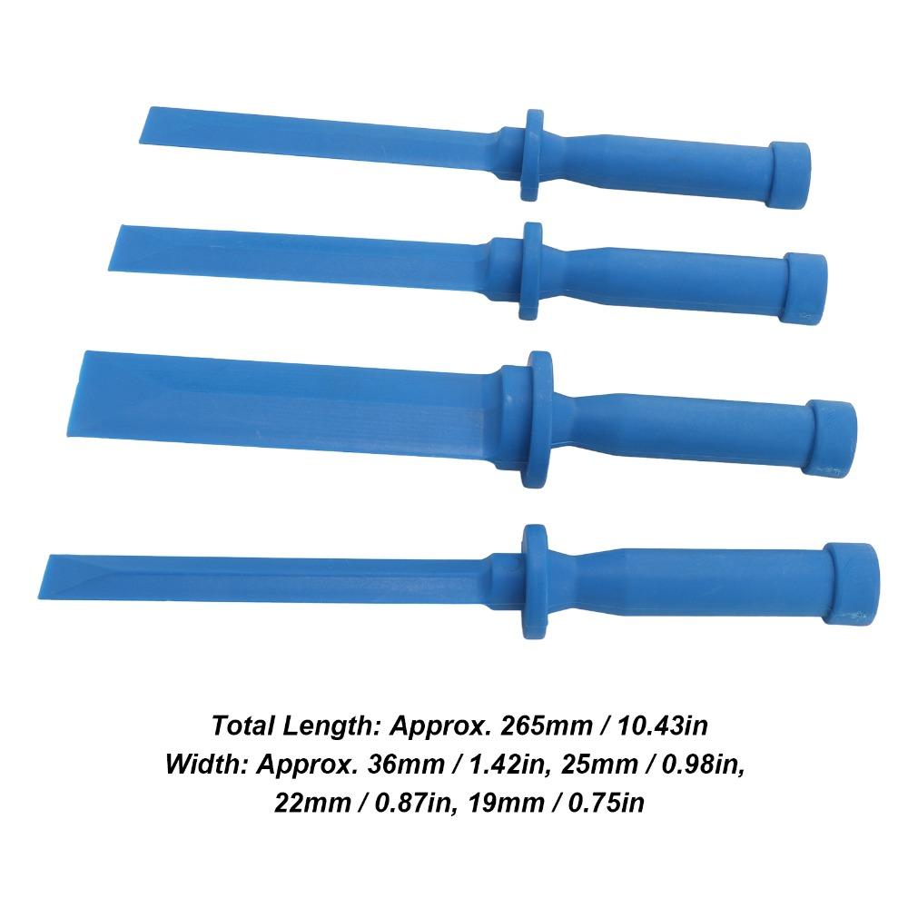 4PCS Anti-Slip Nylon Non-Mar Scraper Set Nylon Adhesive Remover Chisel Removal Pry Tool Auto Shop