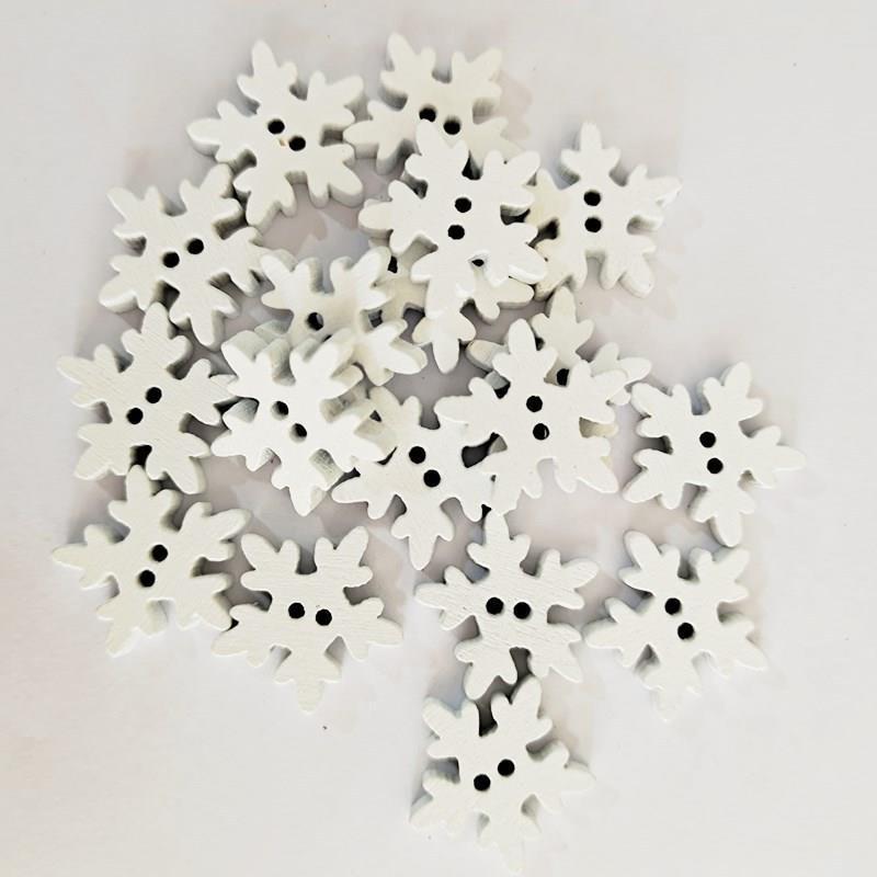 Christmas Tree & Elk Wood Decorative DIY Buttons Set: Printed Gloves & Colorful Designs