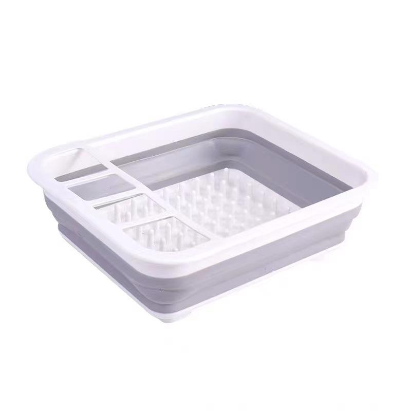 Foldable Kitchen Dish Drying Rack and Basket