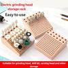 Wood Grinding Head Categorization Stand Drill Storage Box Grinding Polish Head Bit Holder Display Drill Organizer
