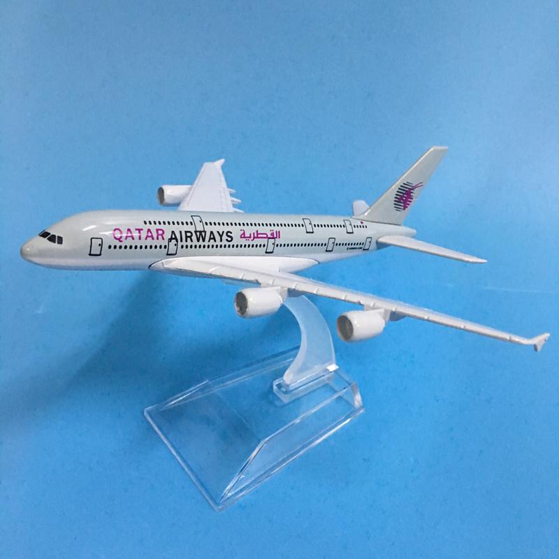 Scară 1/400 16cm Model Avion Airbus A380 Qatar Airways Avioane Metalice Diecast