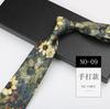 Men'S Printed Tie, Pattern Retro Gentleman'S Suit Shirt Width 9Cm Silk Soft Long Hand-Typed