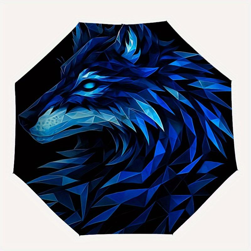 

1pc Wolf Head Automatic Open/close Folding Umbrella, Compact Portable Travel Umbrella,Durable Construction yy250814180