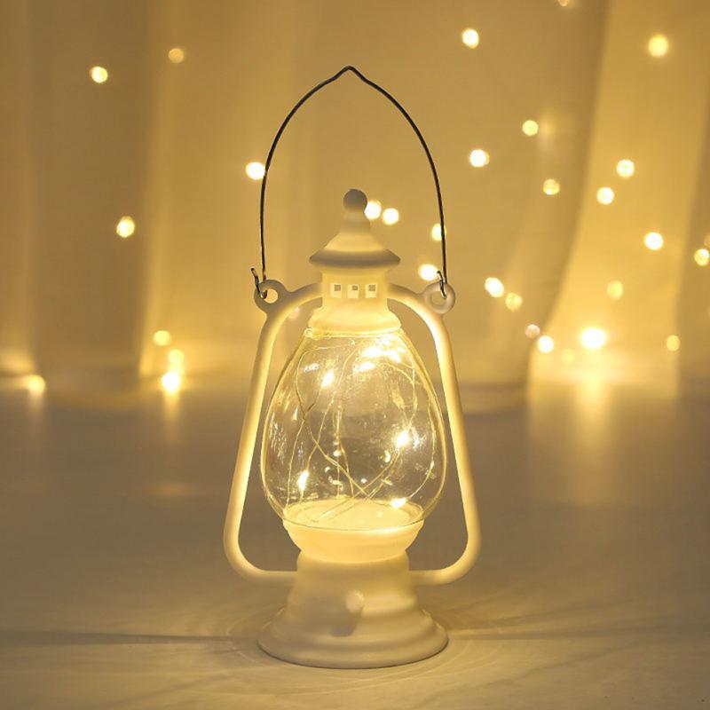 Retro Led Oil Lamp Lantern Multifunctional Electronic Candle Light Creative Hanging Ornaments