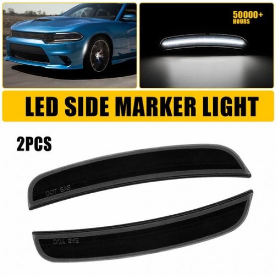 LED Side Marker Light For 2015- Dodge Charger Dynamic White Red Blue Purple