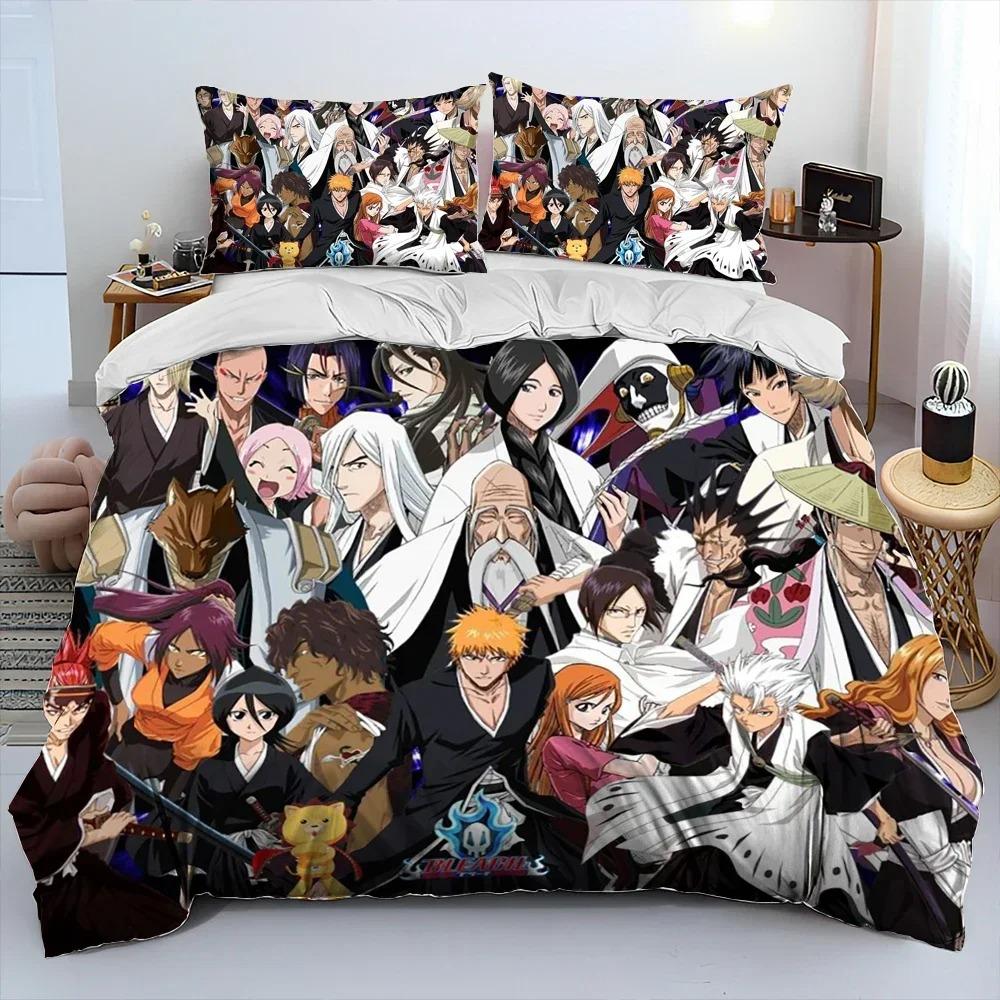 3D Anime Bleach Japan Cartoon Bedding Set Bedroom Soft Modern Bedspreads Comefortable Duvet Cover Quilt Cover And Pillowcase