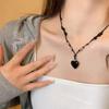 2024 Vintage Double-Layer Pearl Necklace with Heart Pendant
