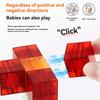 New Transparent Magnetic Blocks-Build Random Splicing Model, Parent-Child Interaction Sensory Construction Toys Christmas Gifts