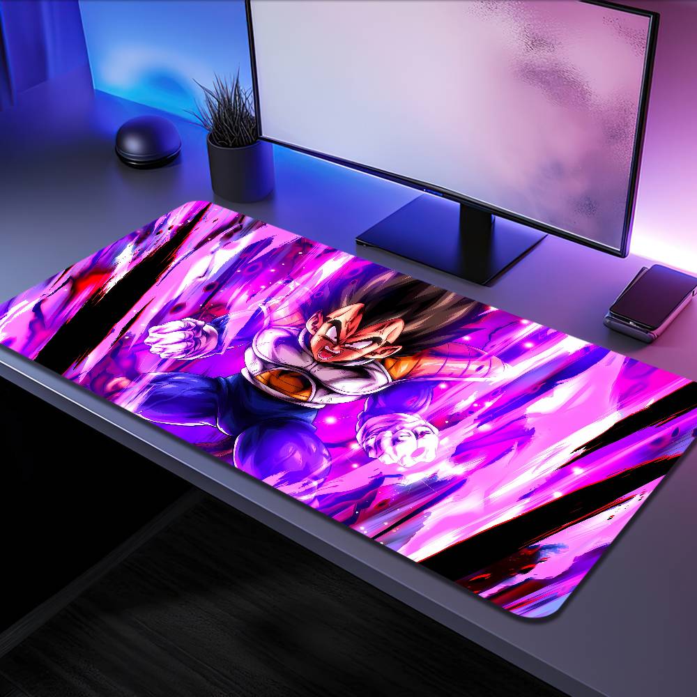 Large Desk Mat Keyboard Ergonomic Dragon Ball Anime Vegeta Mousepad Office Rubber PC Non-slip Anti-fray Home Custom Game
