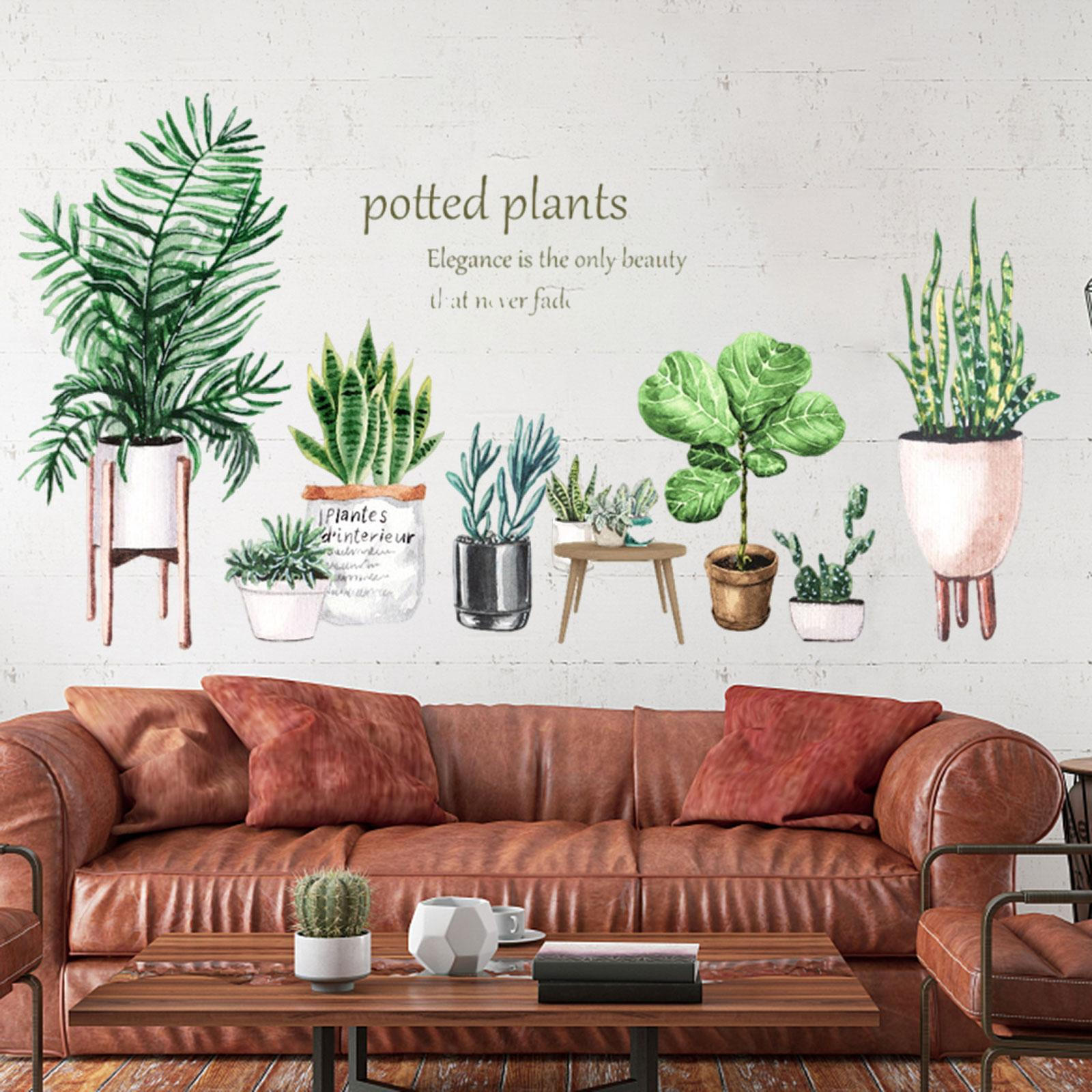 

Ботанические настенные наклейки для дома, съемные наклейки для спальни и класса Style B