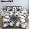Abstract Psychedelic Bedding Set Mystic Duvet Cover Set Pillowcase Quilt Cover EU Double King Size Youth Polyester Quilt Cover