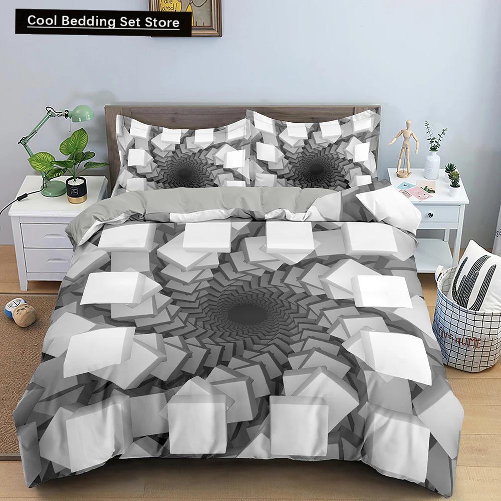 Abstract Psychedelic Bedding Set Mystic Duvet Cover Set Pillowcase Quilt Cover EU Double King Size Youth Polyester Quilt Cover