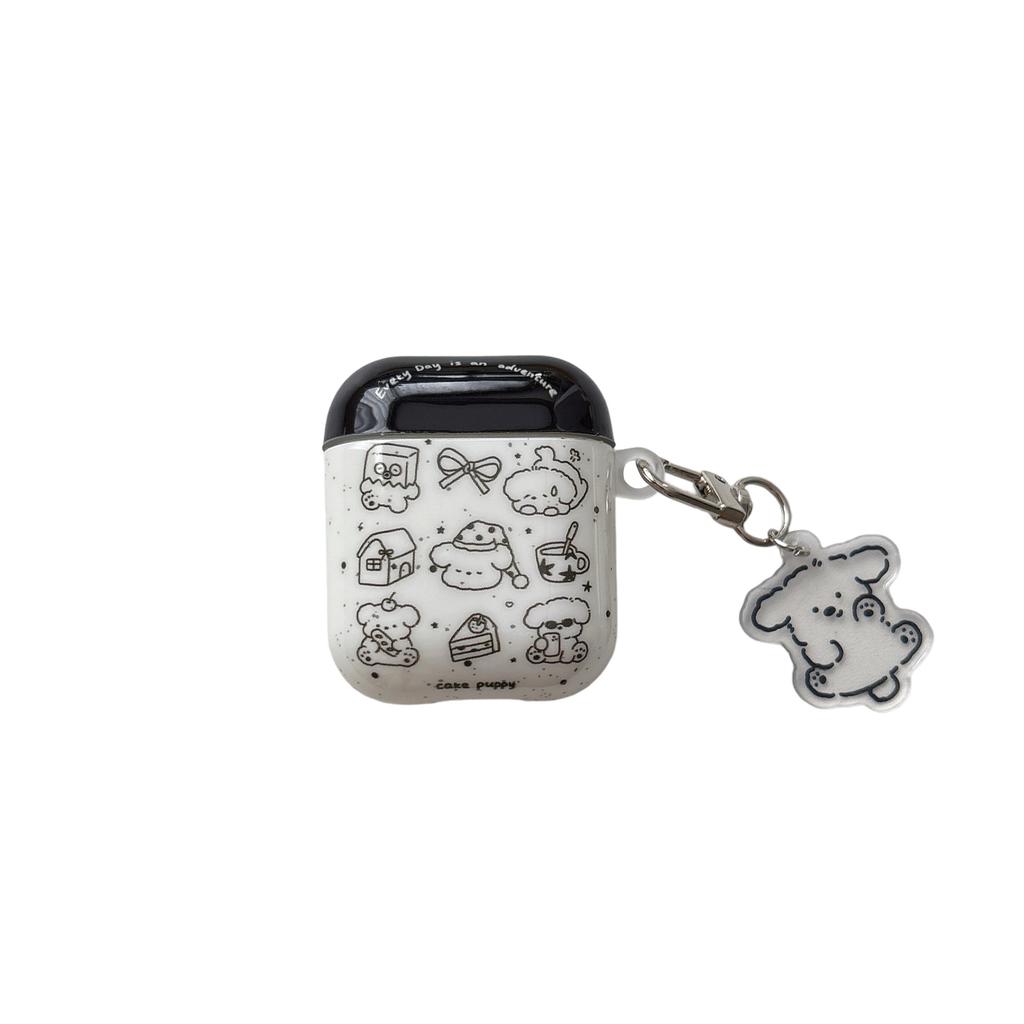 Line Korean puppy suitable for AirPods 1st generation all-inclusive anti-drop Bluetooth headset cover 1/1st generation chain case new 1st generation