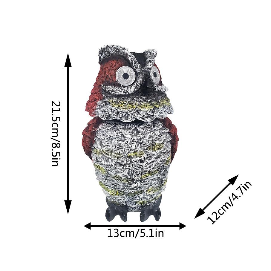 

JYL TS/168,Creative Resin Animal Owl Solar Light Craft Carved Home Decor Wholesale Energy Saving Lamp One Size кармазин
