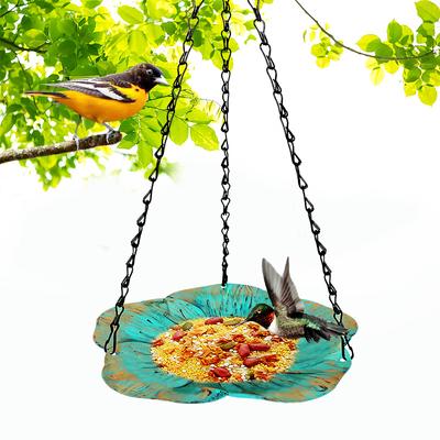 Vogelfutterteller Vogeltränkenplatte Hängende Platte Flur Vogelbad und Futterdekoration Gartendekoration Ornament