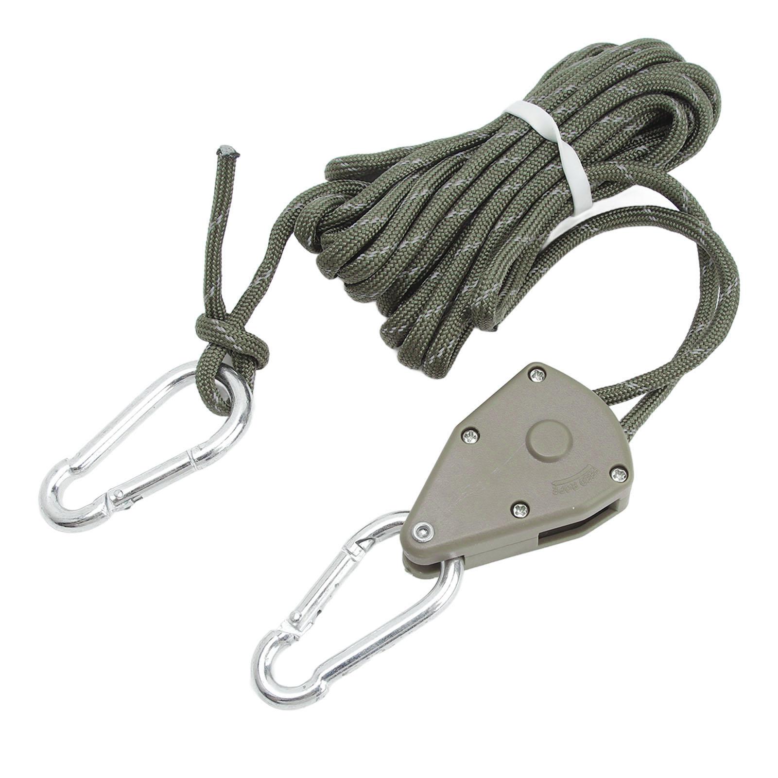 2 Pcs   Camping Tent   Wind Cord Outdoor Tent Rope with Pulley Canopy Quick Setup Camping Rope