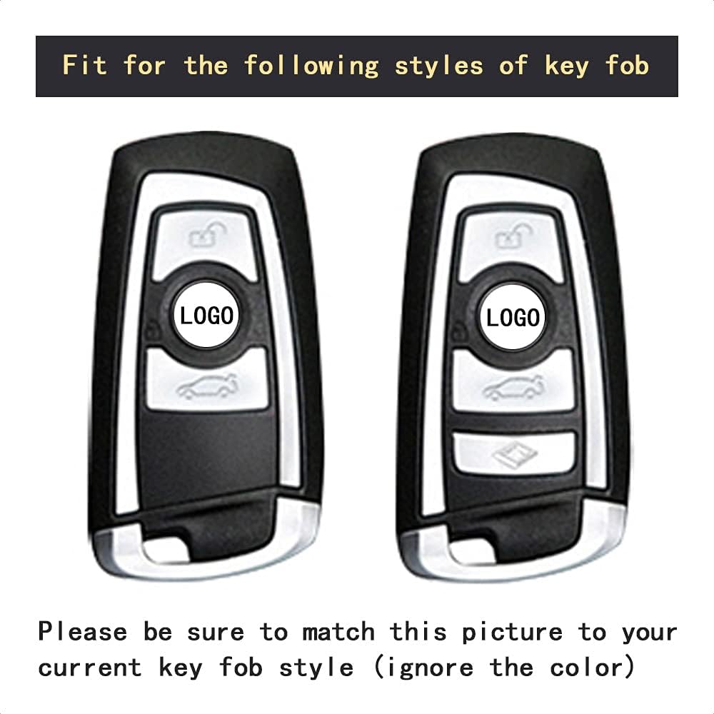 TANGSEN Smart Key Fob Personalized Case Protective Cover Compatible with BMW 1 3 4 5 6 7 Series GT3 GT5 M5 M6 X3 X4 3 4 Button Keyless Entry Remote