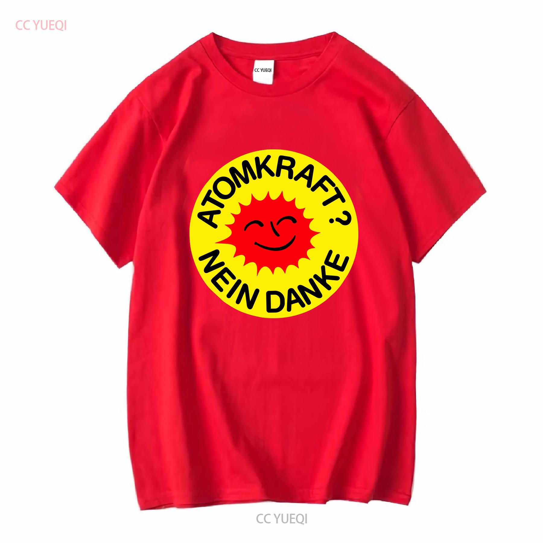 T Shirt Nuclear Power No Thanks long or short sleeves vintage Washed streetwear Comfortable Soft Versatile Casual S