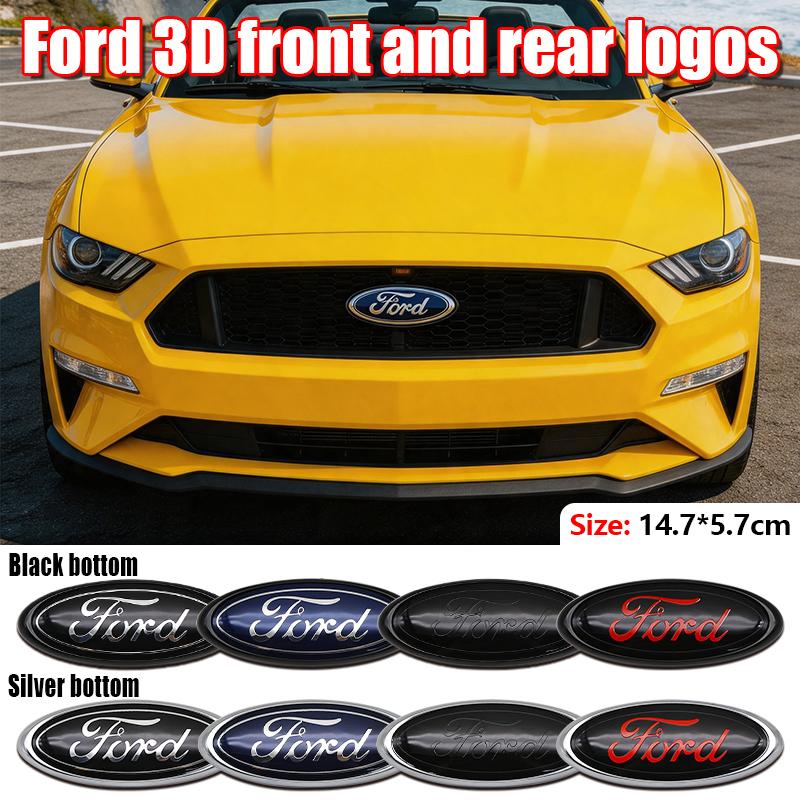 ABS 14.7x5.7cm Car Front Logo Hood Logo with Clutch Badge Sticker Ford MondeoFocus Fusion Fusion MK2 MK4 F150 F250 Badge Styling