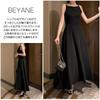 BEYANE Long Concert Party Wedding Adult Simple Long Open Cabaret High School Cocktail Evening Dress Dress, Dress, Dress, Black, Camisole, Satin,
