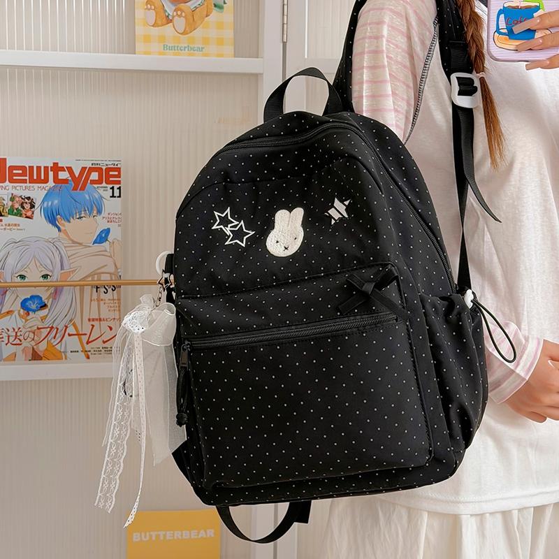 Large Capacity Student Schoolbag Female Bunny Pattern Backpack