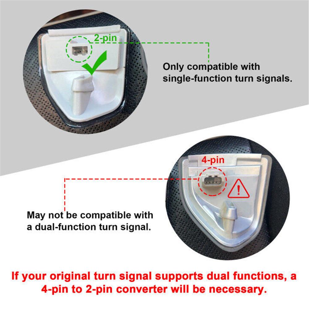 For Dodge Ram 1500 2500 3500 LED Side Mirror Turn Signal Lights Clear Lens Amber