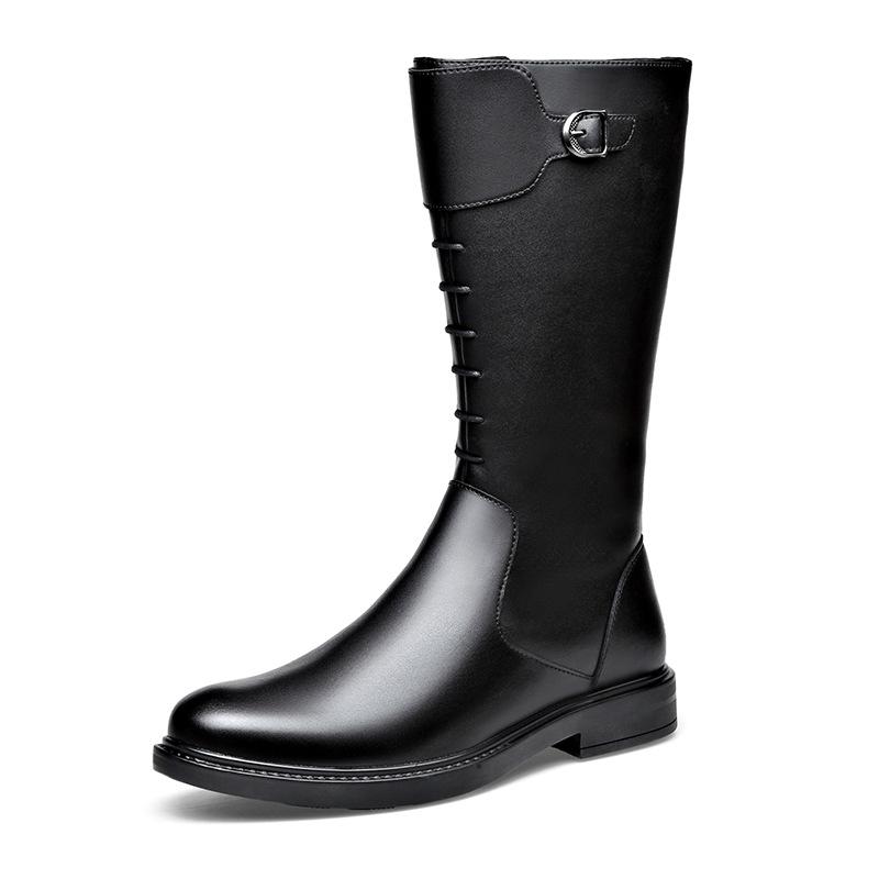 

Модные мужские роскошные модные высокие мотоциклетные ботинки черные модные оригинальные кожаные ботинки осень-зима для верховой езды крутые длинные рыцарские ботинки 8.5