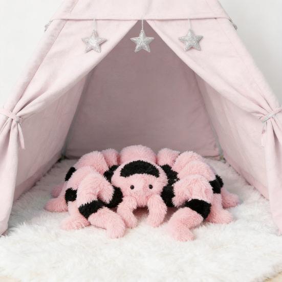 Pink Spider Plush Toy Cute Spider Doll Soft Stuffed Animal Unique Gift for Fans Valentine's Day Home Decor