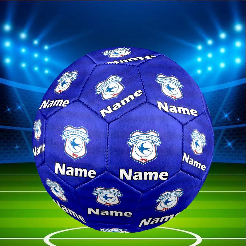 Custom Name Personalized Cardiff City FC Print Size 5 Soccer Ball Training & Match Football, for Team, Kicking, Gift for Football Enthusiasts