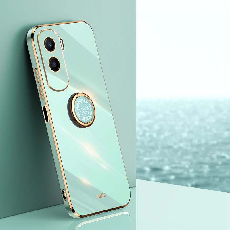 For Honor 90 Lite Case Honor 90 Lite Phone Case Honor 90  Back Cover Honor 90 Pro Luxury Square Plating Ring Holder Stand Case
