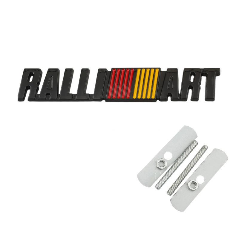Car Rear Trunk Grill Ralliart Logo Sticker For Mitsubishi L200 Lancer Outlander Pajero Triton RVR ASX EVO Emblem Grille Badge