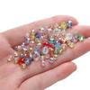 50pcs AB Color Glass Faceted Flat Round Beads Spacer Loose Beads for DIY Necklace Bracelet Earring Jewelry Making Accessories