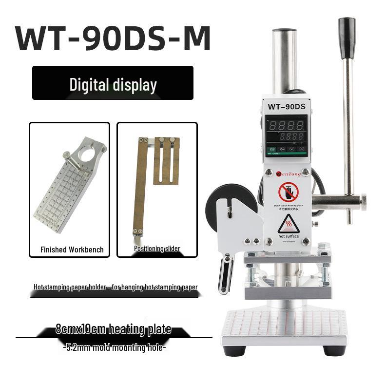 Compact Manual Leather Embossing Machine for PU Branding and Packaging Logos