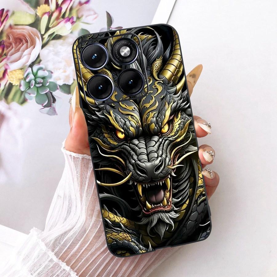 Fashion Painted Shell for Motorola Edge 70 Fusion Case Eedge70 Fusion Soft Silicone Black Cover for Moto edge 70fusion Capa