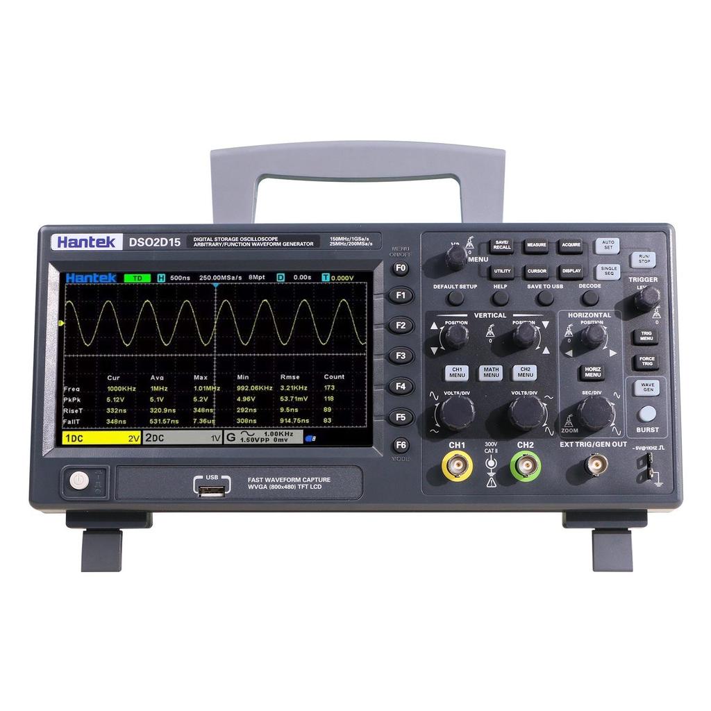 Hantek DSO2C10/DSO2D15 Dual-Channel Digital Storage Oscilloscope, 100MHz
