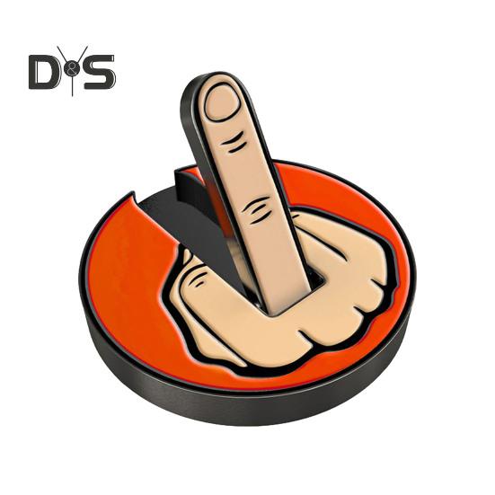 Golfballmarker mit Mittelfinger, mit magnetischem Hutclip, wasserdichtem Ballausrichtungswerkzeug, Golfzubehör für Golfliebhaber